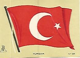 CROMO COLECCION UNIVERSAL 2032: BANDERA TURQUIA. Numero 359
