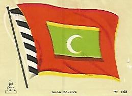 CROMO COLECCION UNIVERSAL 2051: BANDERA ISLAS MALDIVAS. Numero 402