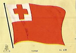CROMO COLECCION UNIVERSAL 2054: BANDERA TONGA. Numero 408
