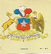 CROMO COLECCION UNIVERSAL 2097: ESCUDO CHILE. Numero 97