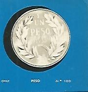 CROMO COLECCION UNIVERSAL 2098: PESO CHILENO. Numero 100