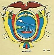 CROMO COLECCION UNIVERSAL 2103: ESCUDO ECUADOR. Numero 113