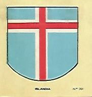 CROMO COLECCION UNIVERSAL 2133: ESCUDO ISLANDIA. Numero 201