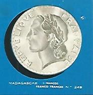 CROMO COLECCION UNIVERSAL 2149: FRANCO FRANCES (Madagascar). Numero 248