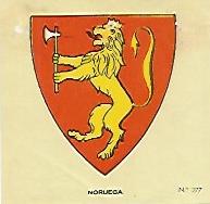 CROMO COLECCION UNIVERSAL 2161: ESCUDO NORUEGA. Numero 277