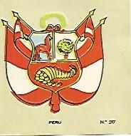 CROMO COLECCION UNIVERSAL 2169: ESCUDO PERU. Numero 297