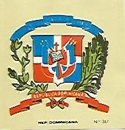 CROMO COLECCION UNIVERSAL 2177: ESCUDO REPUBLICA DOMINICANA. Numero 317
