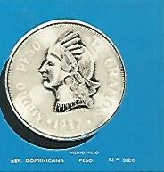 CROMO COLECCION UNIVERSAL 2178: PESO DOMINICANO. Numero 320