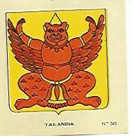CROMO COLECCION UNIVERSAL 2190: ESCUDO TAILANDIA. Numero 345