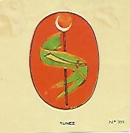 CROMO COLECCION UNIVERSAL 2193: ESCUDO TUNEZ. Numero 353