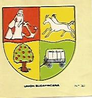 CROMO COLECCION UNIVERSAL 2196: ESCUDO REPUBLICA SUDAFRICANA. Numero 361