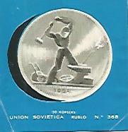 CROMO COLECCION UNIVERSAL 2198: RUBLO RUSO. Numereo 368