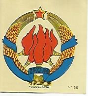 CROMO COLECCION UNIVERSAL 2202: ESCUDO YUGOSLAVIA. Numero 385