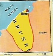 CROMO COLECCION UNIVERSAL 2204: MAPA BRUNEI. Numero 389