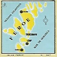 CROMO COLECCION UNIVERSAL 2208: MAPA ISLAS FEROE. Numero 397