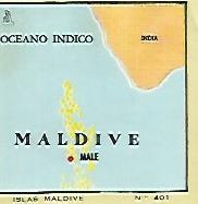 CROMO COLECCION UNIVERSAL 2210: MAPA ISLAS MALDIVAS. Numero 401