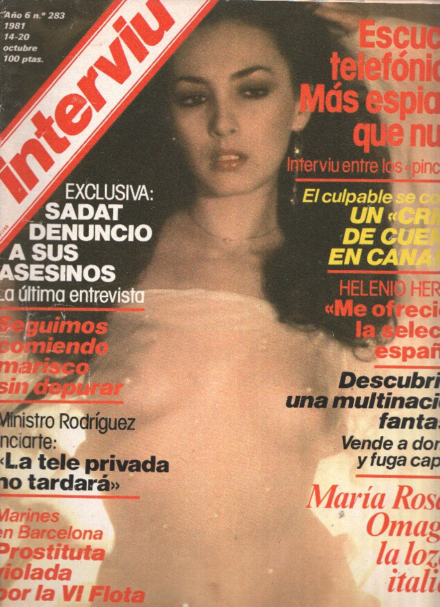 INTERVIU Volumen 0283: MARIA ROSARIO OMAGGIO, (cello lomo lado grapa)