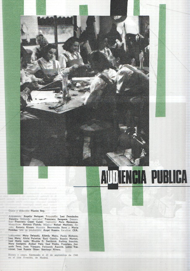 Ficha cine Suevia Films: Audiencia publica y El emigrado
