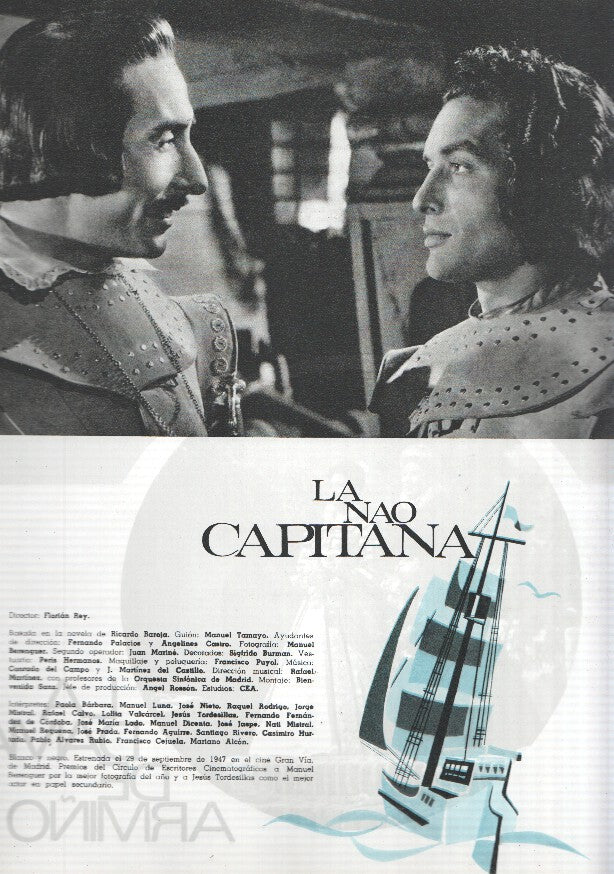 Ficha cine Suevia Films: La nao capitana y La dama de armiño