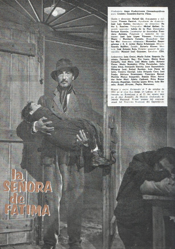 Ficha cine Suevia Films: La niña de la venta y La señora de Fatima