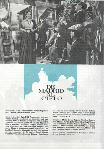 Ficha cine Suevia Films: Estrella de sierra morena y De madrid al cielo