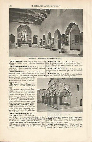 LAMINA ESPASA 8627: Vistas de Montefalco Italia