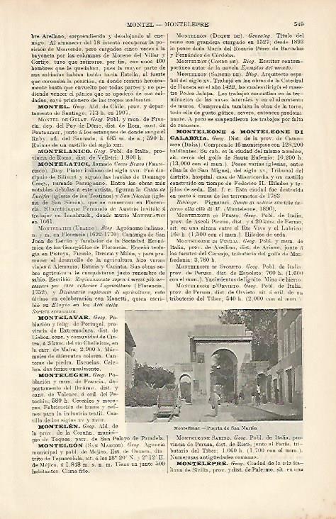 LAMINA ESPASA 8631: Puerta de San Martin en Montelimar Francia