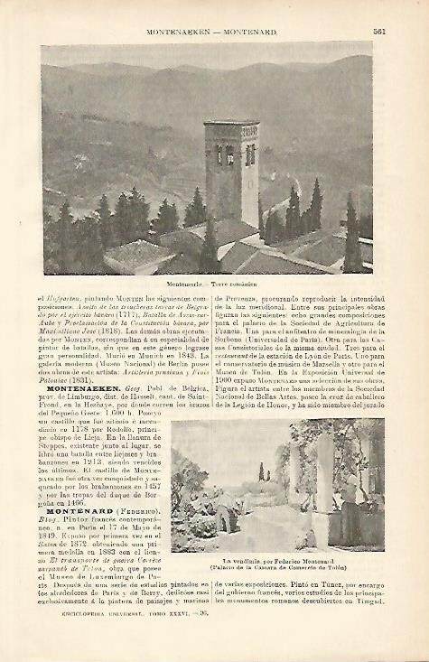 LAMINA ESPASA 8634: Torre romanica en Montemurlo Italia