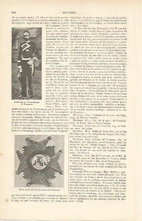 LAMINA ESPASA 8642: Uniforme de los monteros de Espinosa