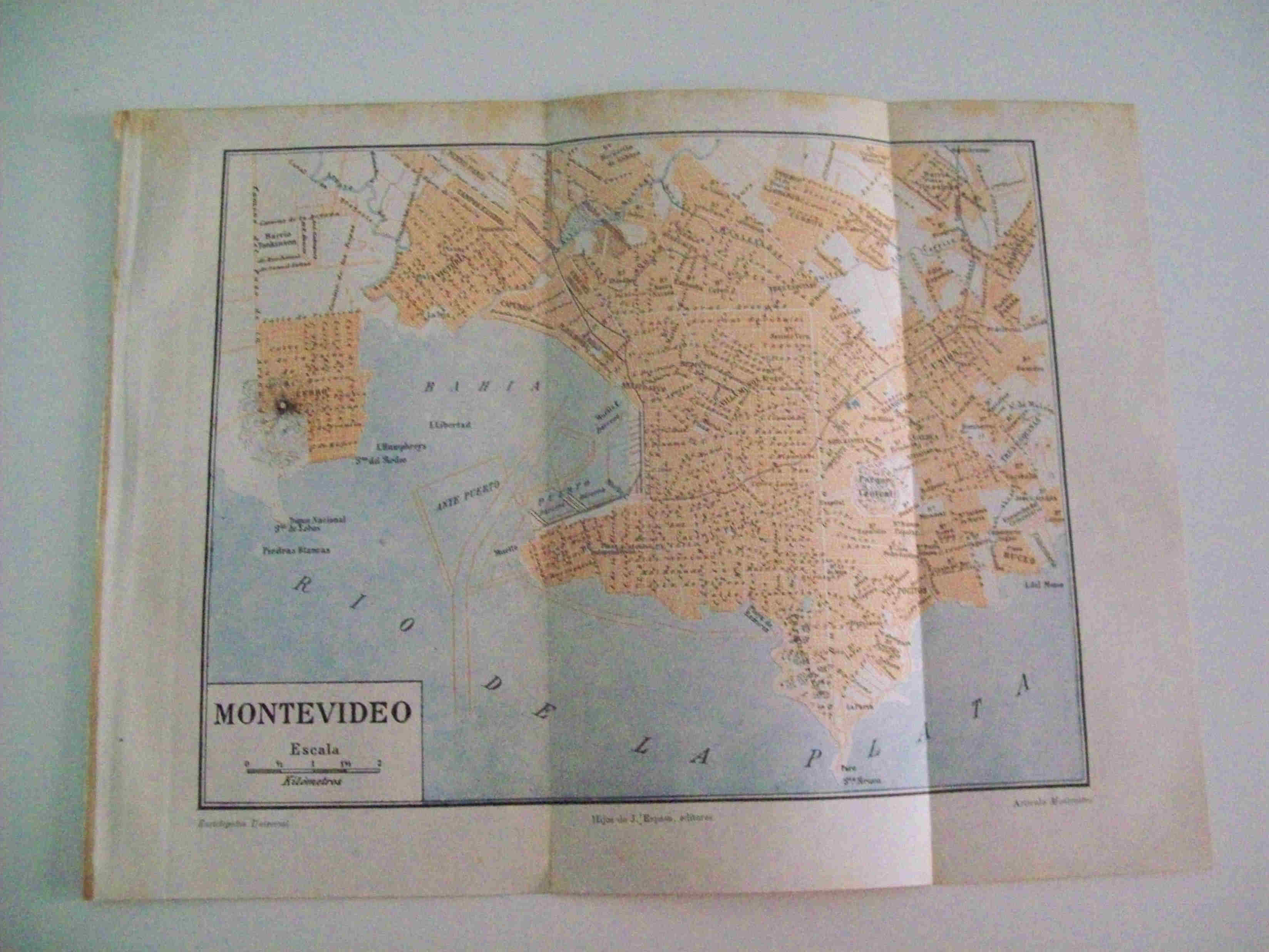 LAMINA ESPASA 8654: Plano de Montevideo Uruguay