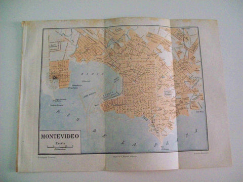 LAMINA ESPASA 8654: Plano de Montevideo Uruguay