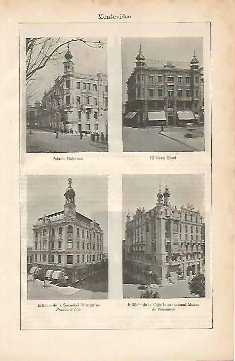 LAMINA ESPASA 8656: Edificios de Montevideo Uruguay