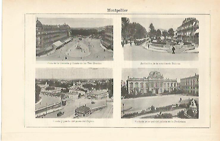 LAMINA ESPASA 8687: Vistas de Montpellier Francia
