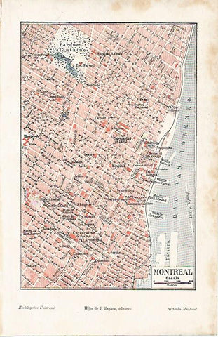 LAMINA ESPASA 8694: Plano de Montreal Canada