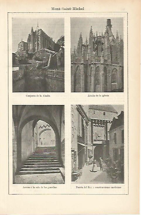 LAMINA ESPASA 8701: Abadia de Mont-Saint-Michel Francia