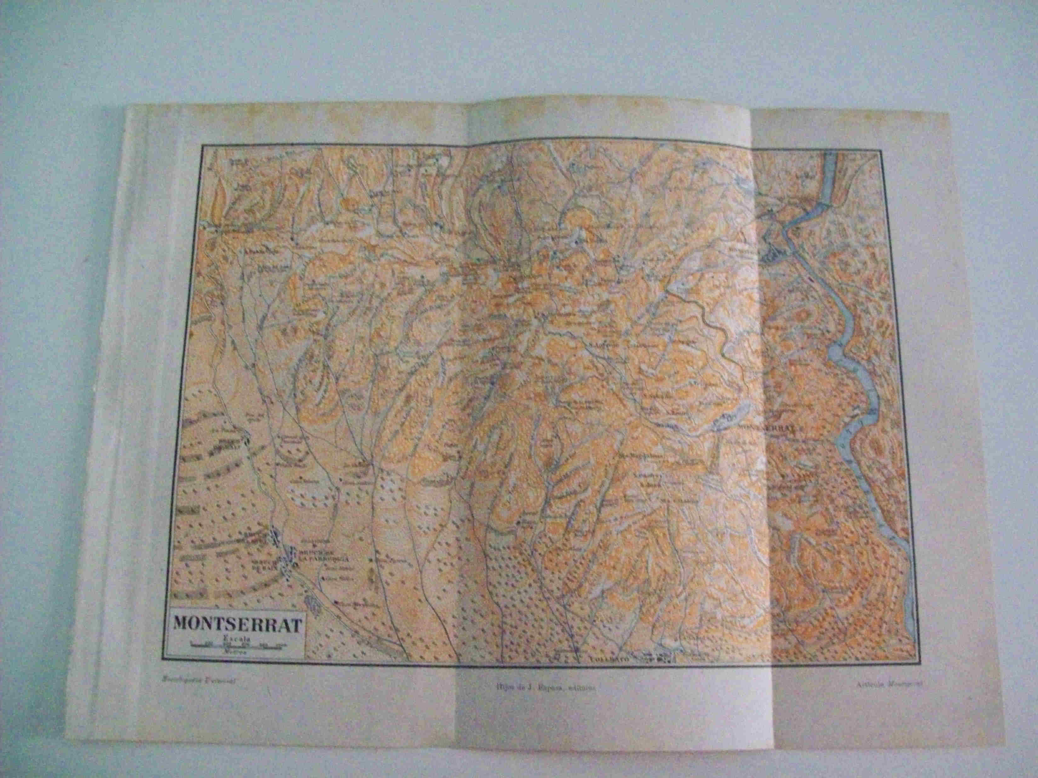 LAMINA ESPASA 8704: Mapa de Montserrat Barcelona