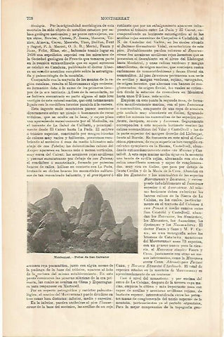 LAMINA ESPASA 8705: Peñas de San Salvador en Montserrat Barcelona
