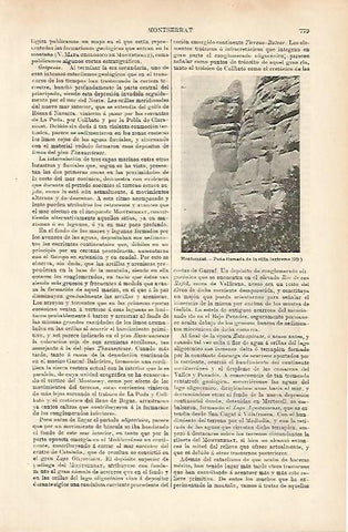 LAMINA ESPASA 8706: Peña de la Silla en Montserrat Barcelona