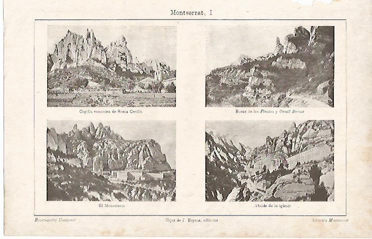 LAMINA ESPASA 8712: Panoramicas de Montserrat Barcelona