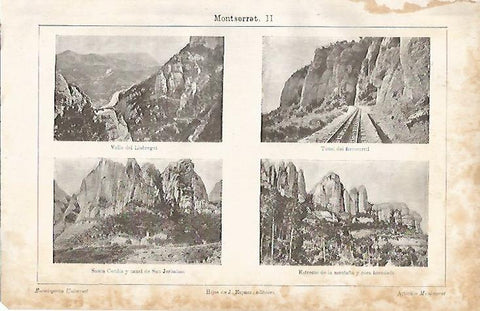 LAMINA ESPASA 8713: Vistas de Montserrat Barcelona