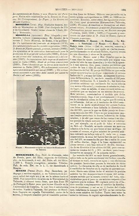 LAMINA ESPASA 8723: Monumento a Humberto I de Saboya en Monza Italia