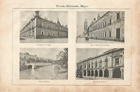 LAMINA ESPASA 8743: Vistas de Morelia Mexico