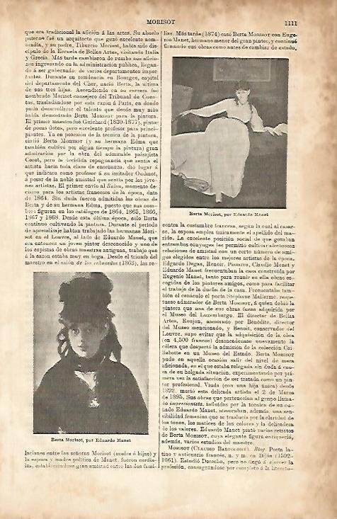 LAMINA ESPASA 8764: Berta Morissot por Monet