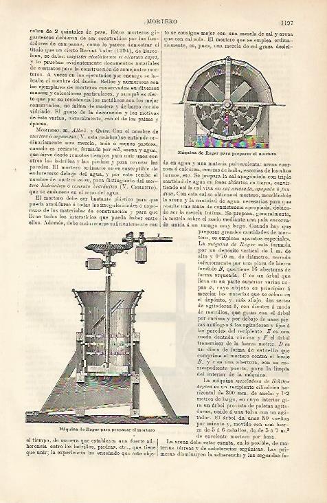 LAMINA ESPASA 8786: Maquina de Roger para preparar mortero
