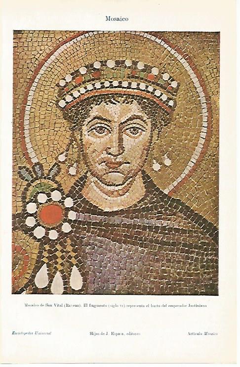 LAMINA ESPASA 8797: Mosaico de Justiniano en San Vital de Ravena