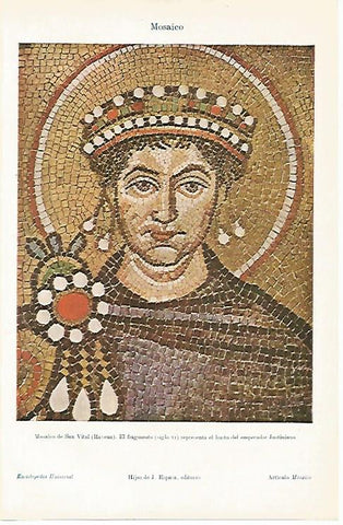 LAMINA ESPASA 8797: Mosaico de Justiniano en San Vital de Ravena