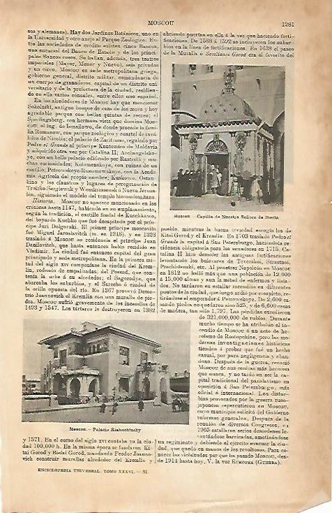 LAMINA ESPASA 8814: Palacio Riabuchinsky de Moscu