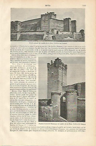 LAMINA ESPASA 8830: Castillo de la Mota de Medina del Campo Valladolid