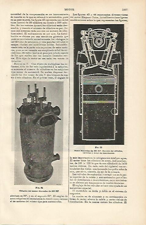 LAMINA ESPASA 8842: Motor Mercedes de 260 HP