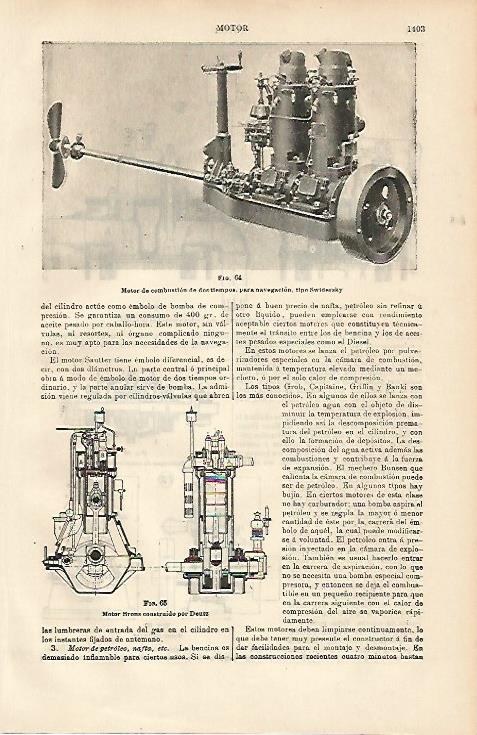 LAMINA ESPASA 8845: Motor tipo Swidersky y Motor Brons